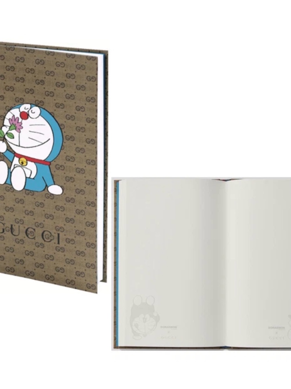 Gucci Brown GG Doraemon Notebook and Sticky Note Pad - Picture 2 of 3